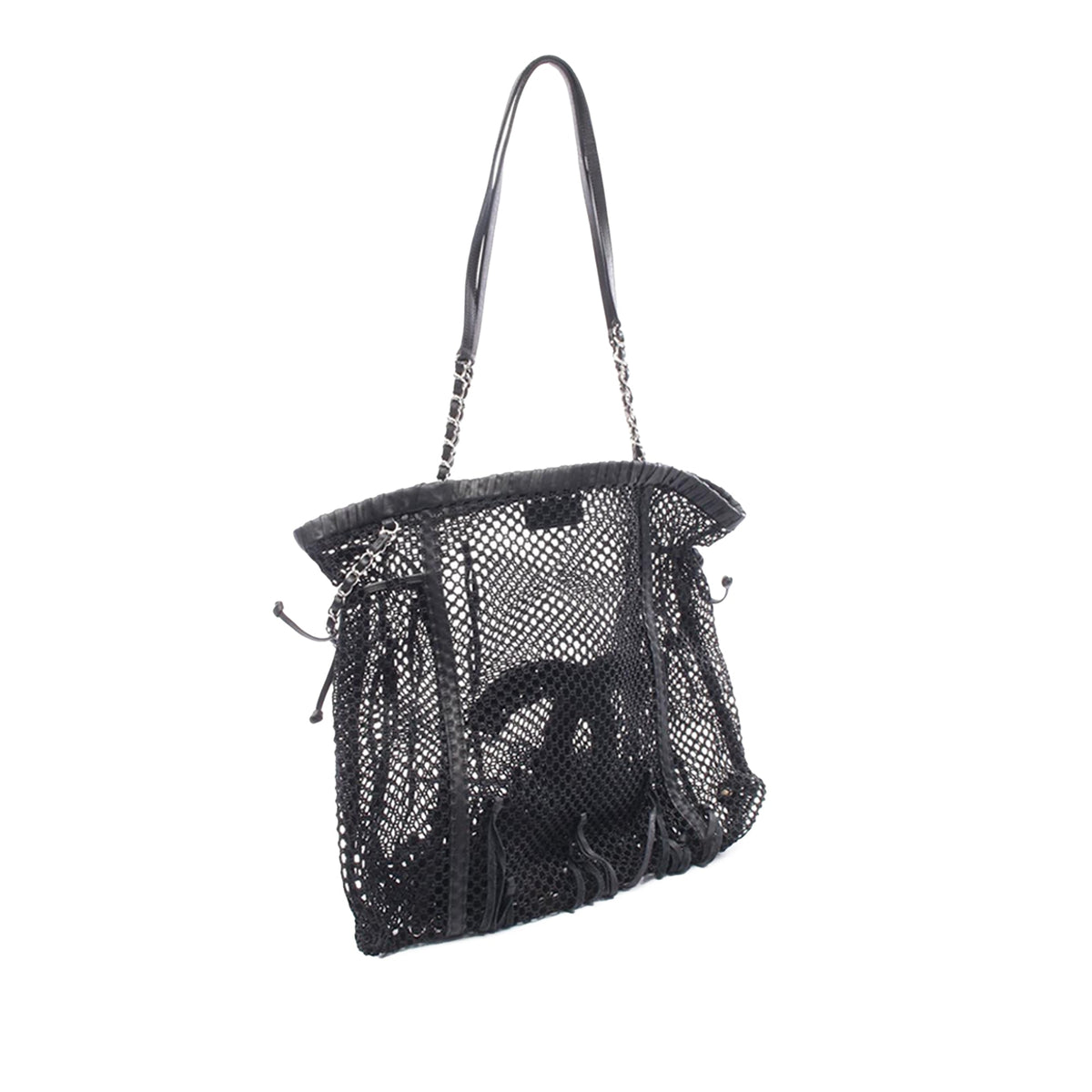 Chanel Large CC Mesh Fringe Tote