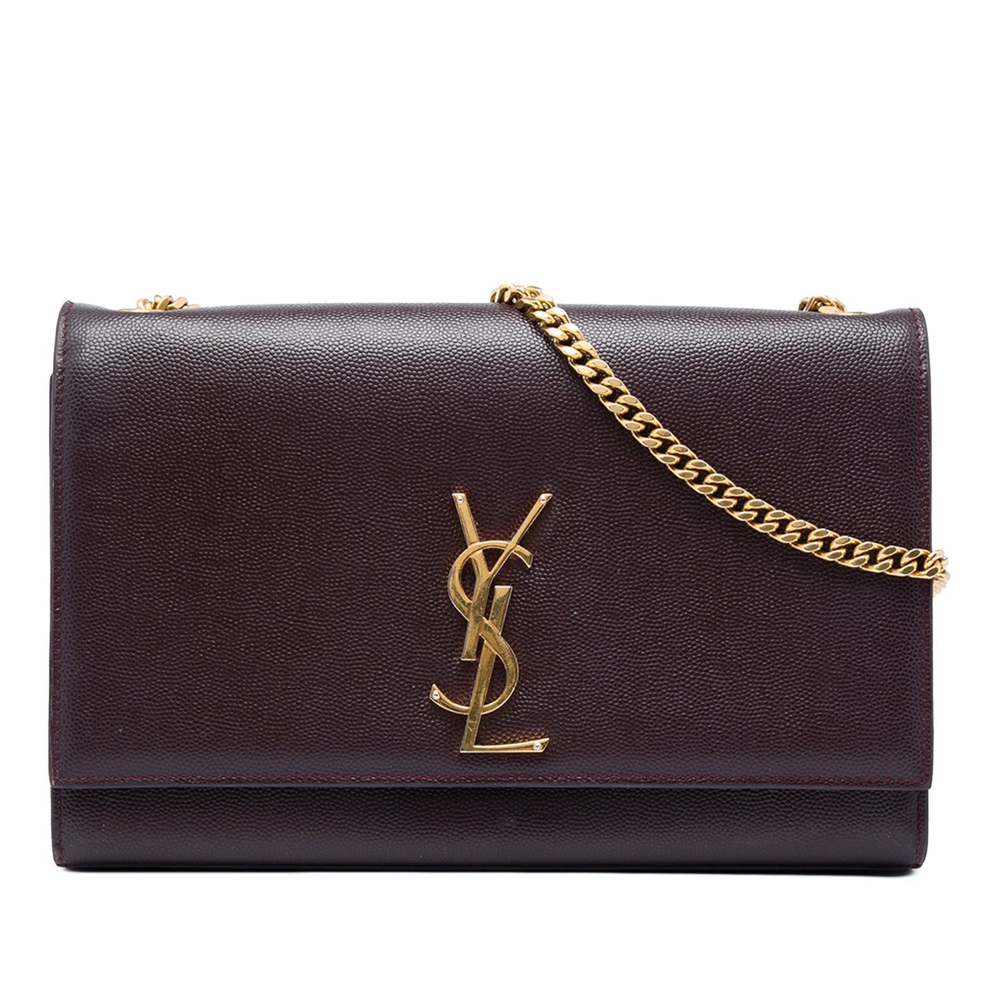 Saint Laurent Medium Grain De Poudre Monogram Kate Crossbody