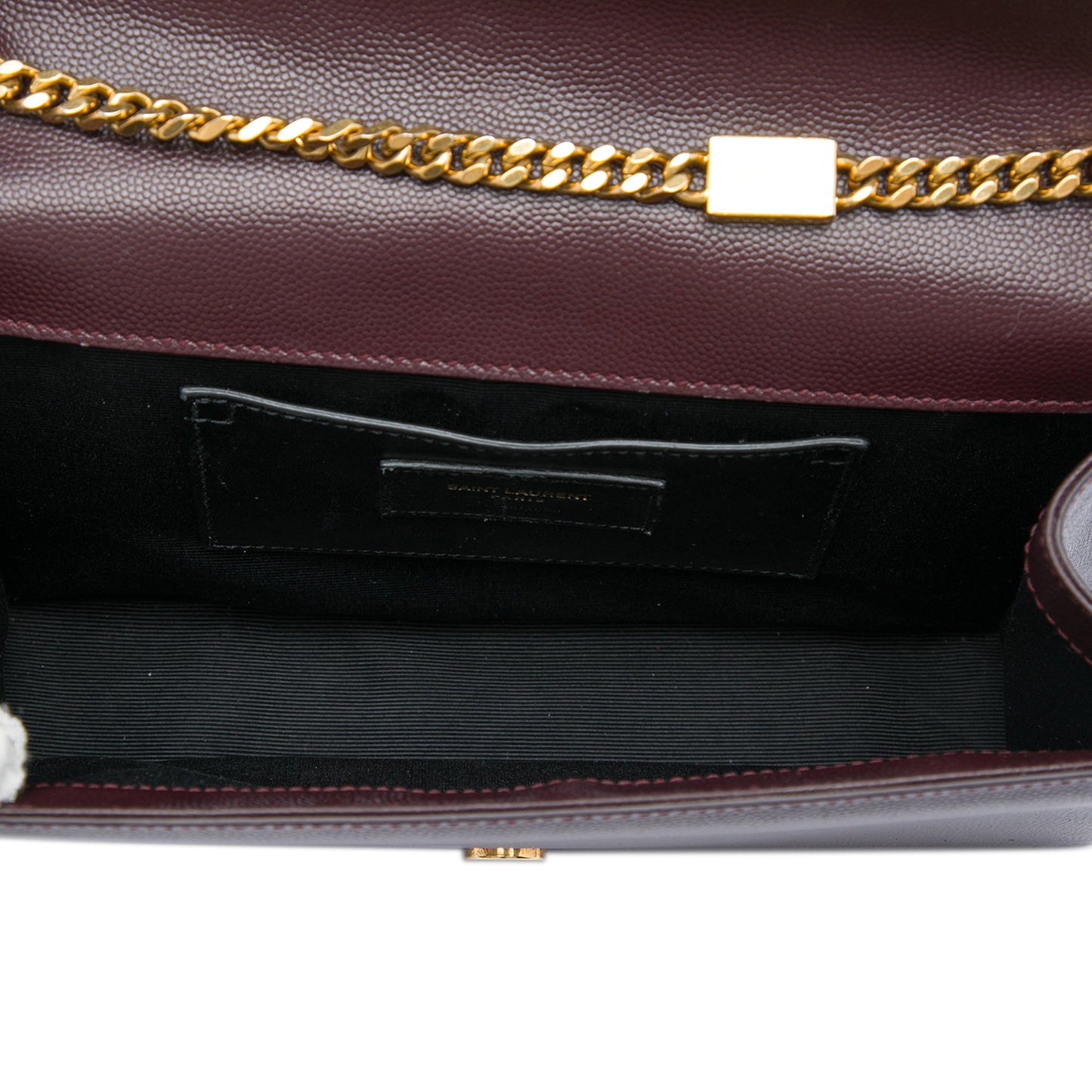 Saint Laurent Medium Grain De Poudre Monogram Kate Crossbody