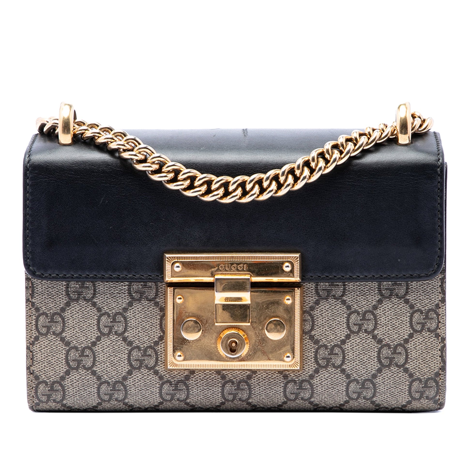 Gucci Small GG Supreme Padlock Crossbody