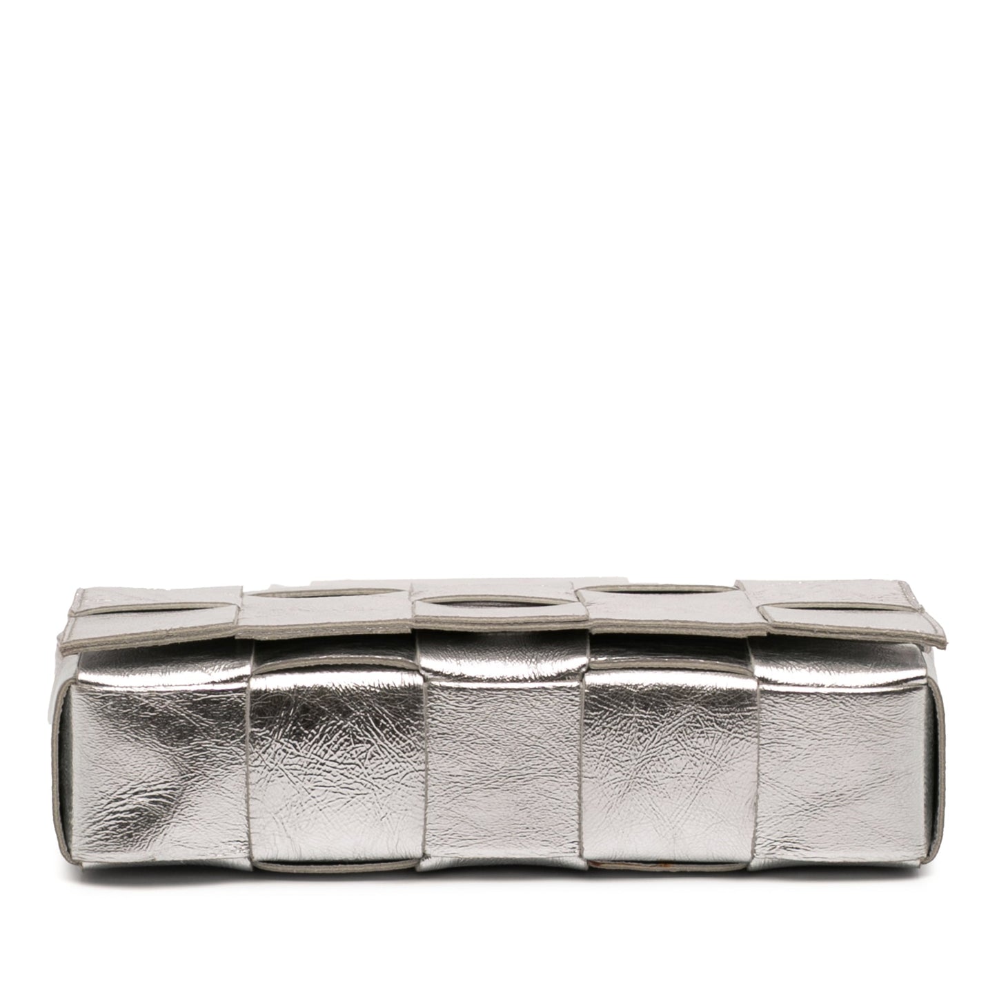 Bottega Veneta Metallic Nappa Intrecciato Cassette Crossbody