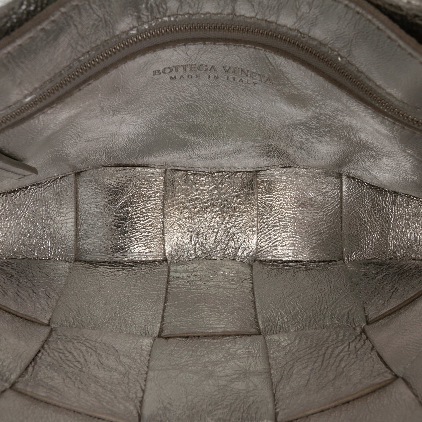 Bottega Veneta Metallic Nappa Intrecciato Cassette Crossbody