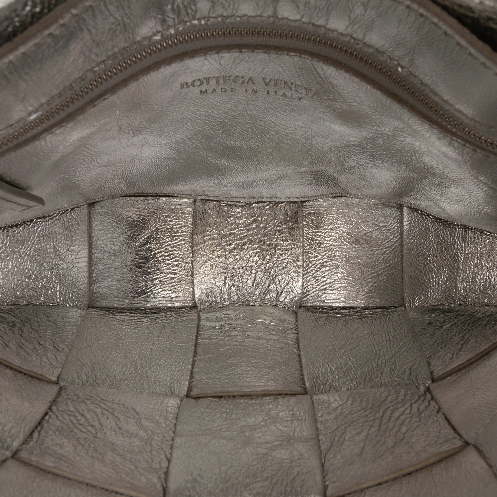 Bottega Veneta Metallic Nappa Intrecciato Cassette Crossbody