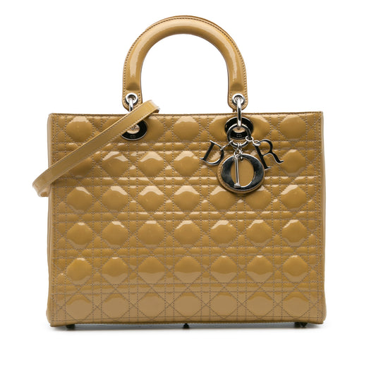 Dior Large Patent Cannage Lady Dior