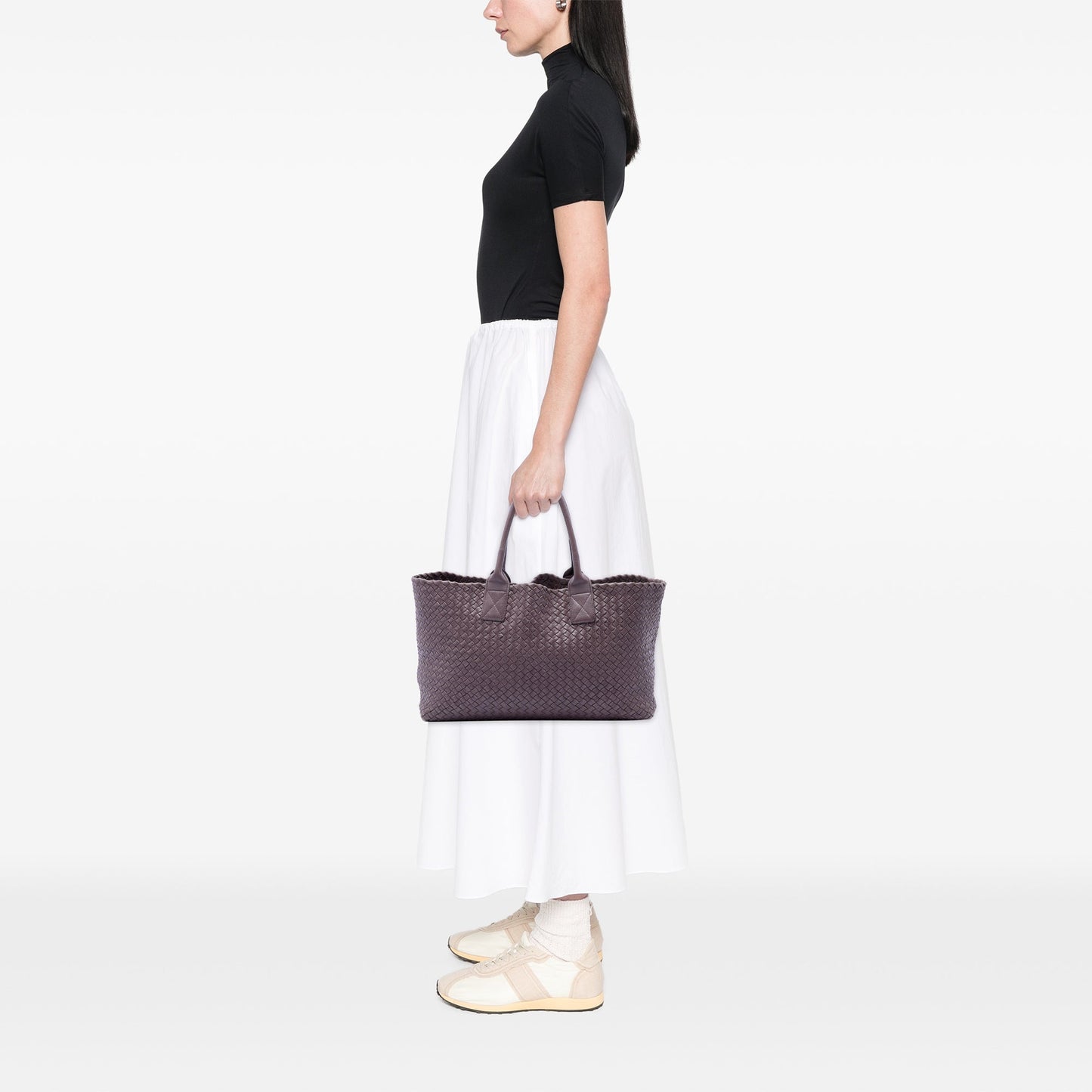 Bottega Veneta Limited Edition Medium Lambskin Intreccio Cabat Tote