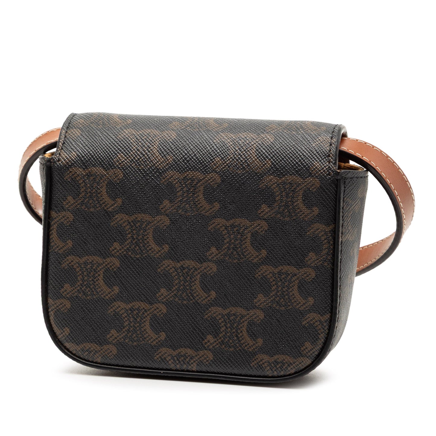 Celine Mini Triomphe Coated Canvas Triomphe Crossbody