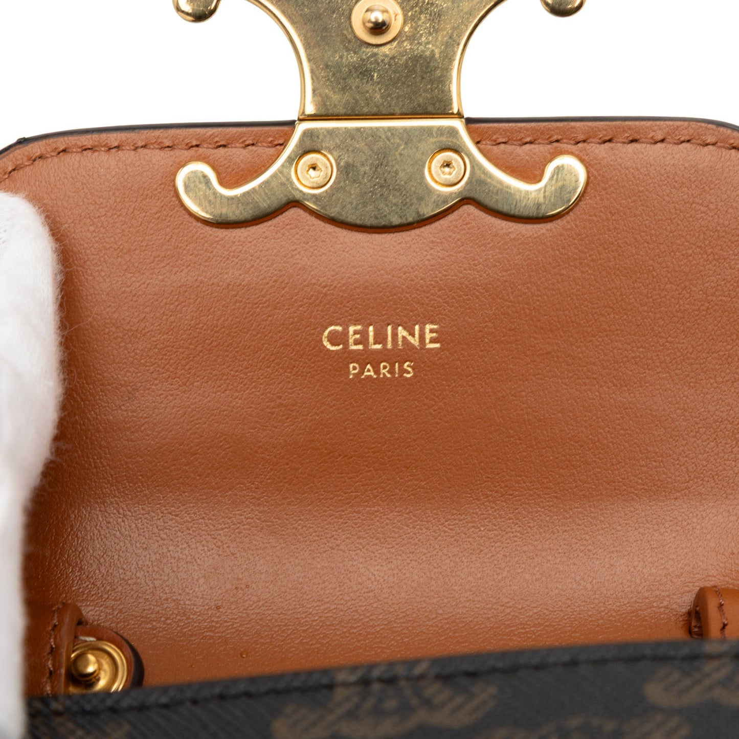 Celine Mini Triomphe Coated Canvas Triomphe Crossbody