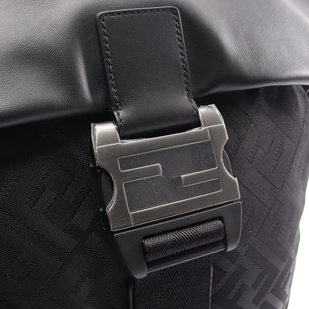 Fendi FF Nylon and Leather Backpack