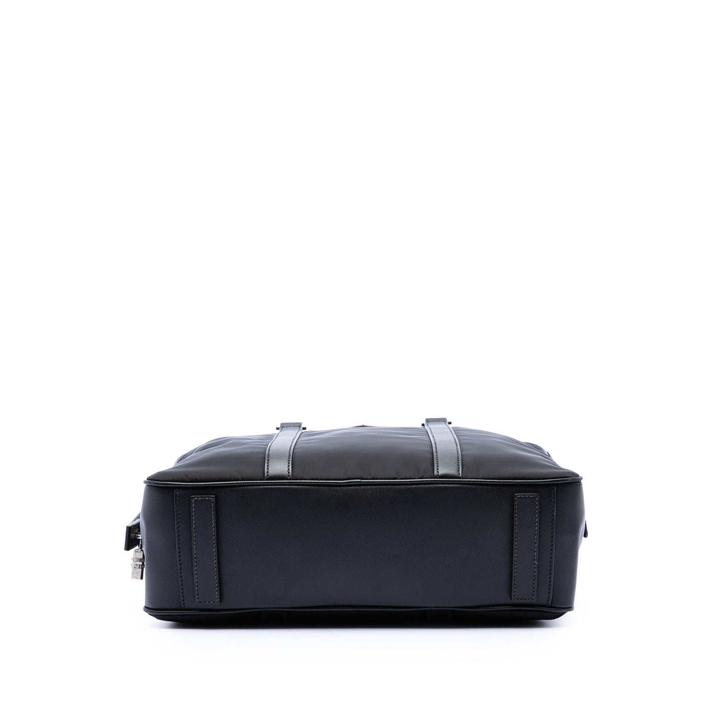 Prada Saffiano Trimmed Tessuto Business Bag
