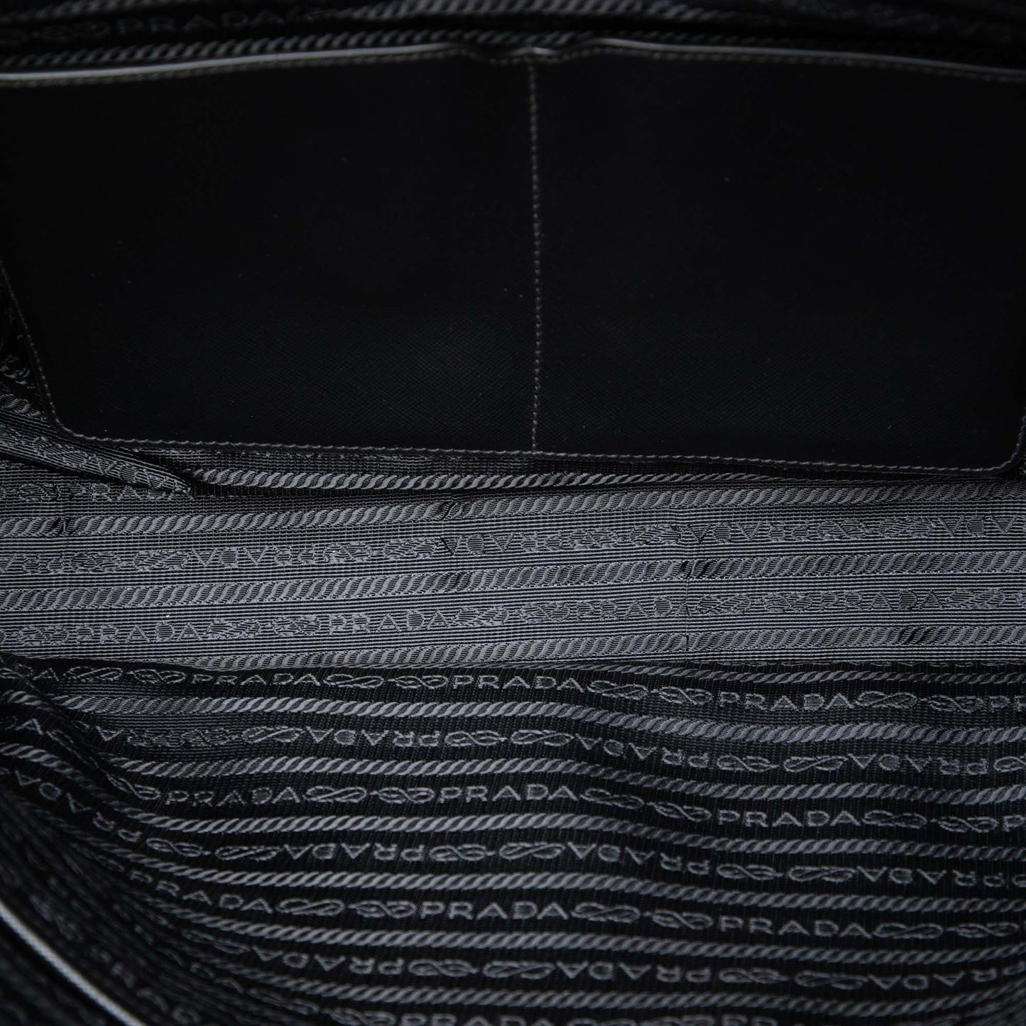 Prada Saffiano Trimmed Tessuto Business Bag