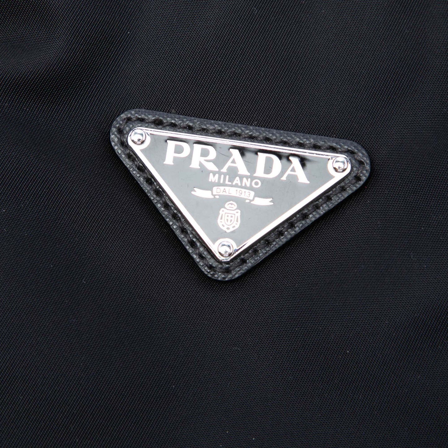 Prada Saffiano Trimmed Tessuto Business Bag