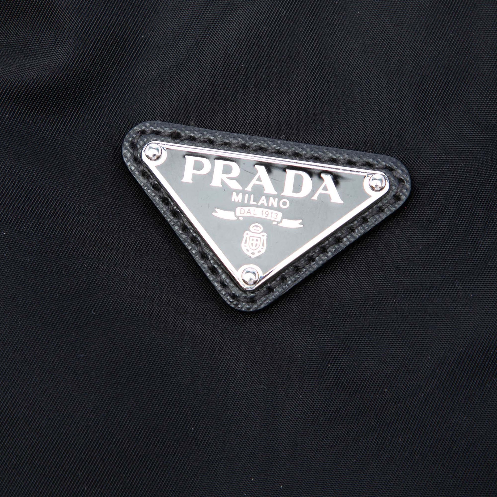 Prada Saffiano Trimmed Tessuto Business Bag