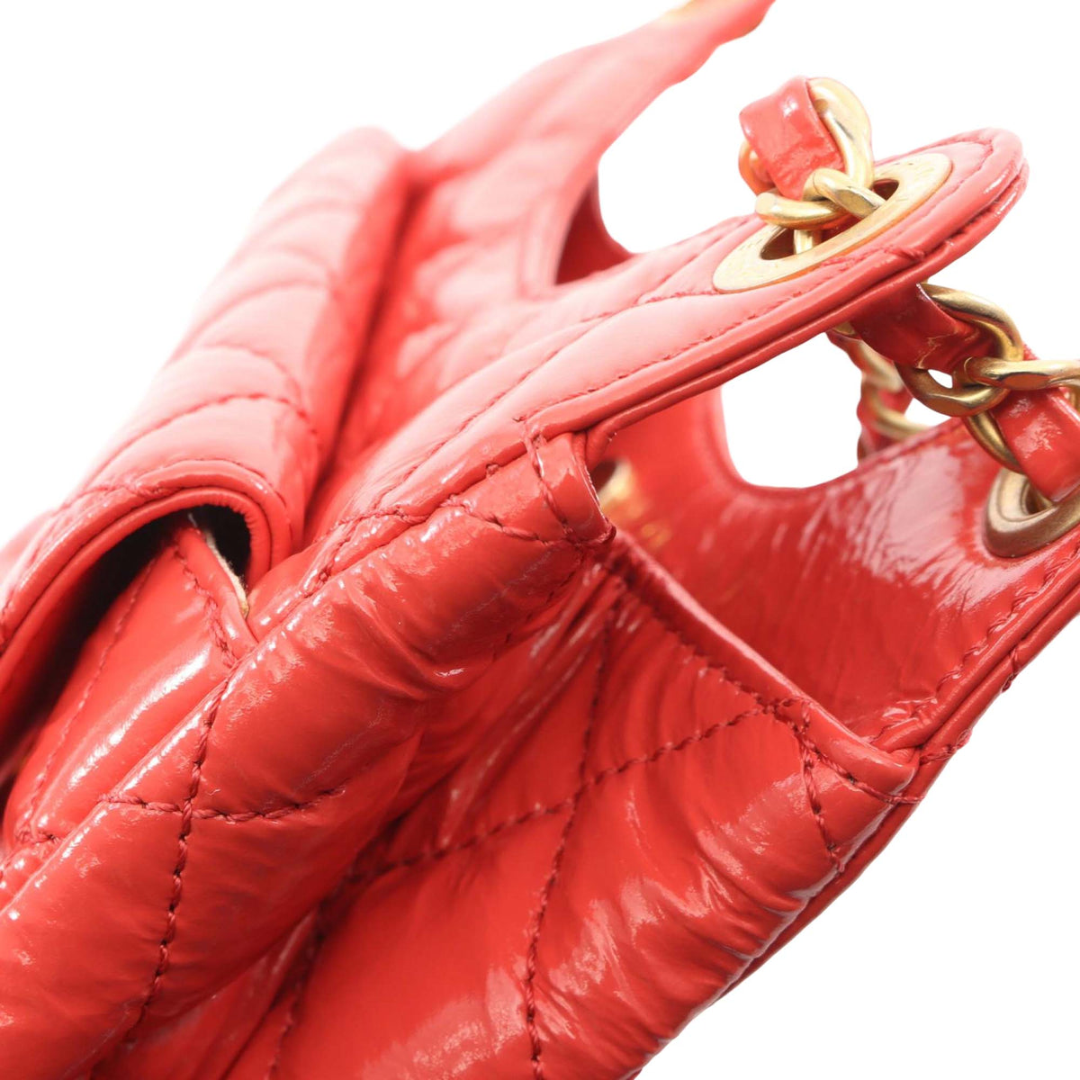 Chanel Small Shiny Crumpled Calfskin Wavy CC Hobo