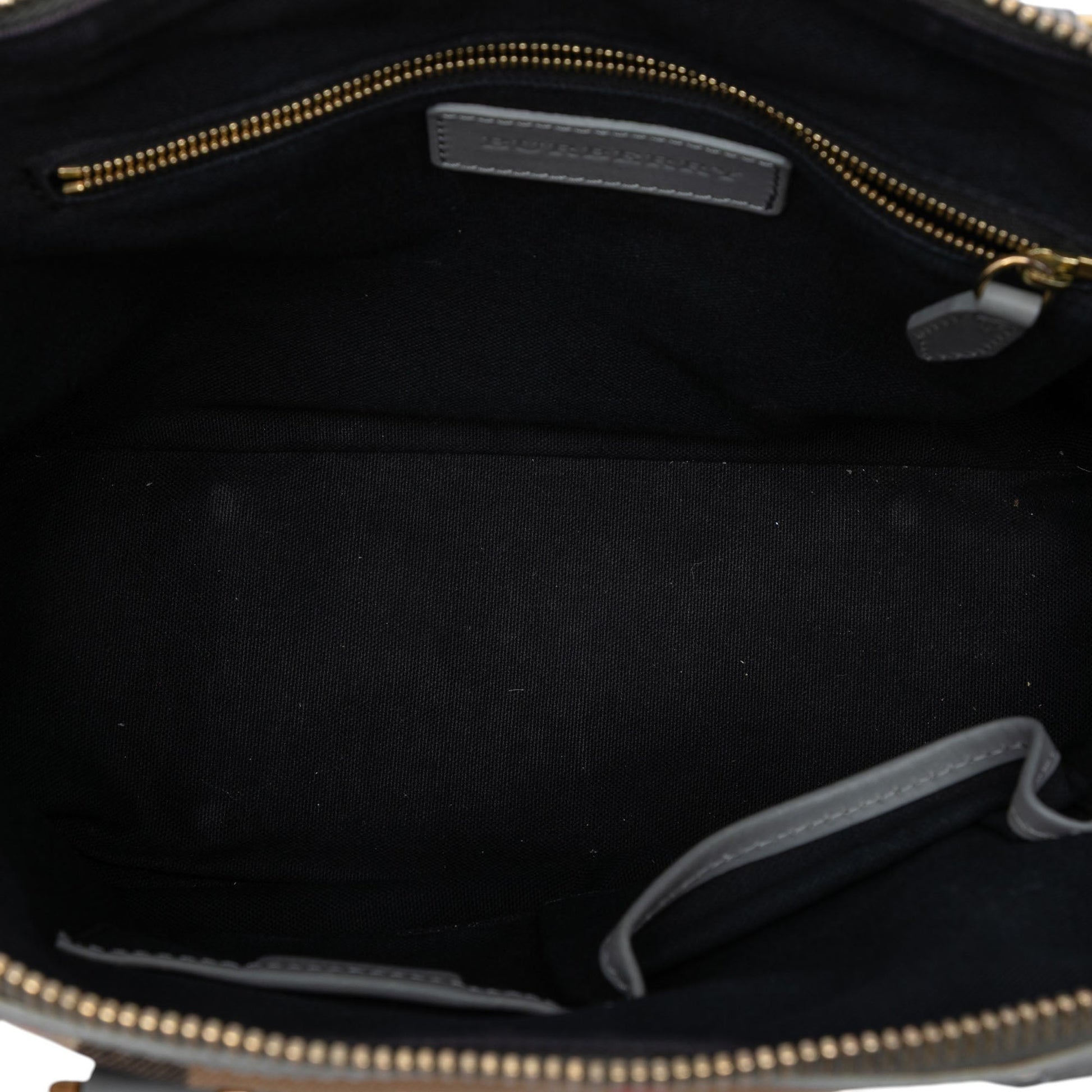 Burberry Small Leather Trimmed House Check Canvas Bridle Orchard Satchel