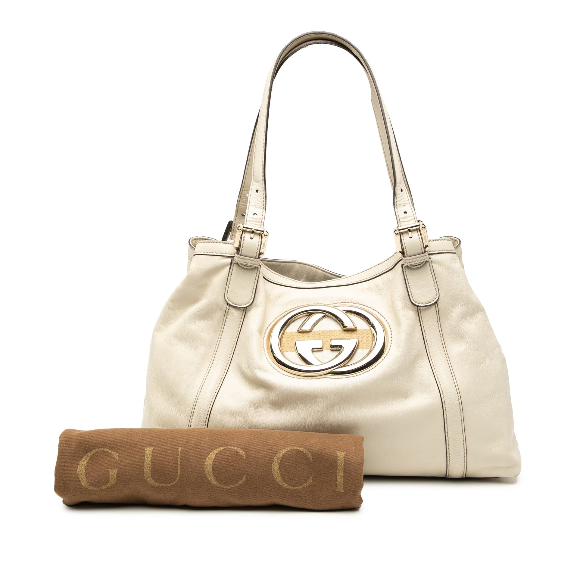 Gucci Leather Dialux Britt Tote