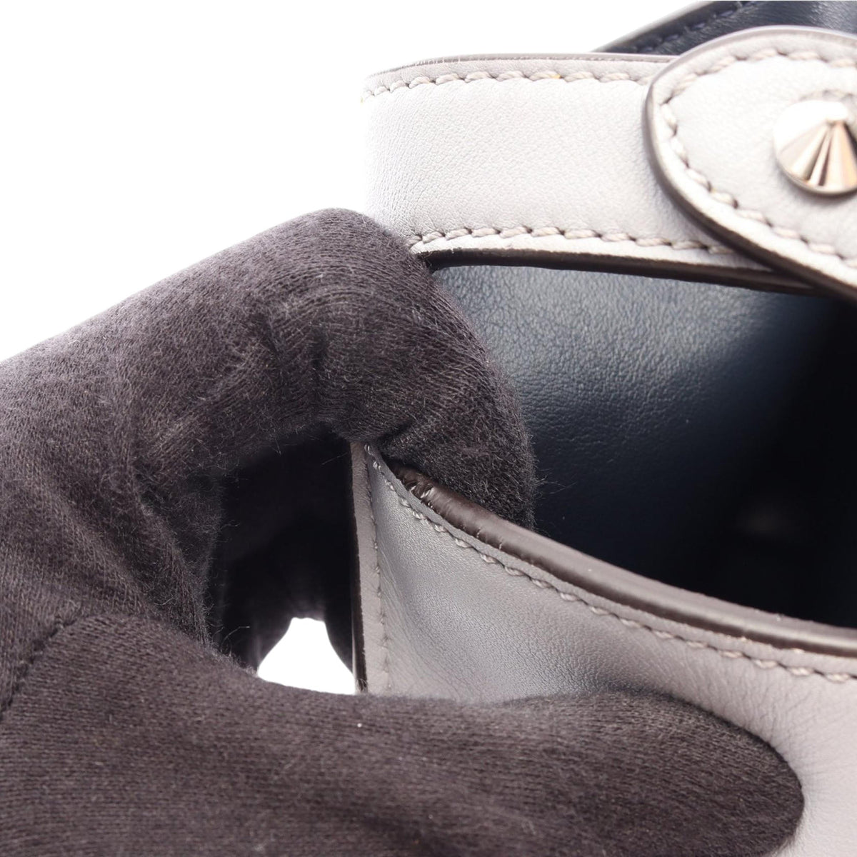 Fendi Large Leather Peekaboo Essential Satchel