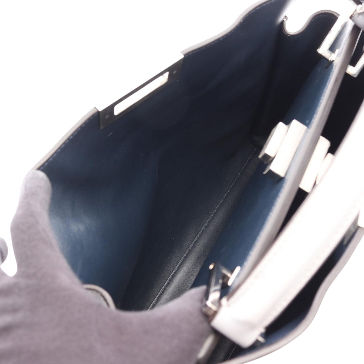Fendi Large Leather Peekaboo Essential Satchel
