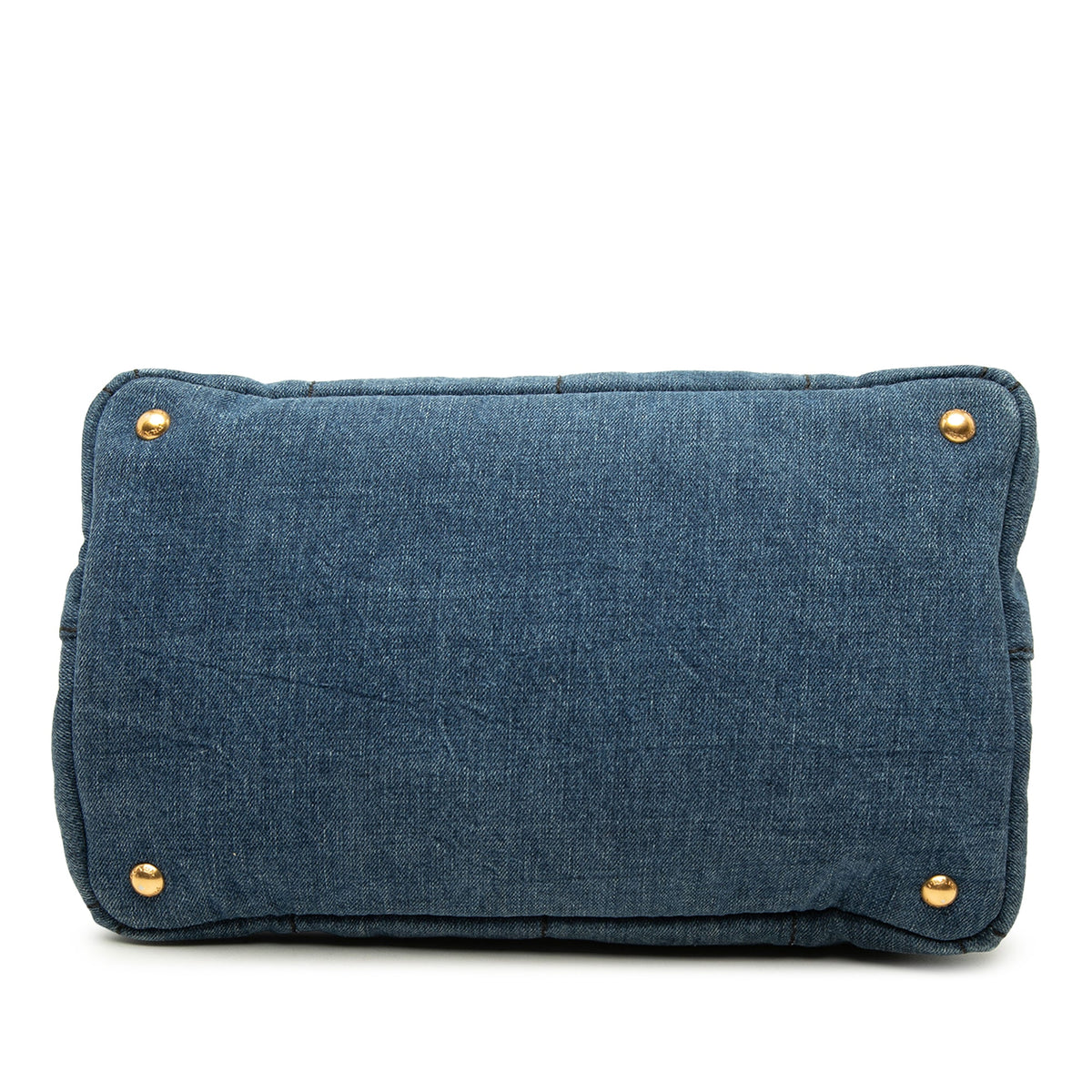Prada Denim Canapa Logo Tote