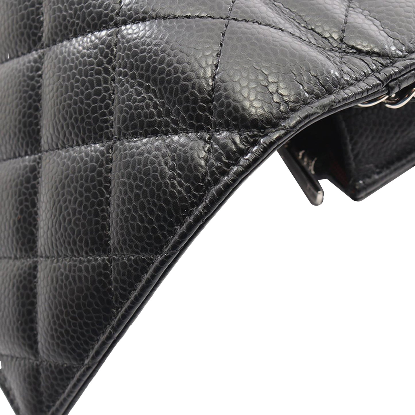 Chanel CC Quilted Caviar Wallet on Chain
