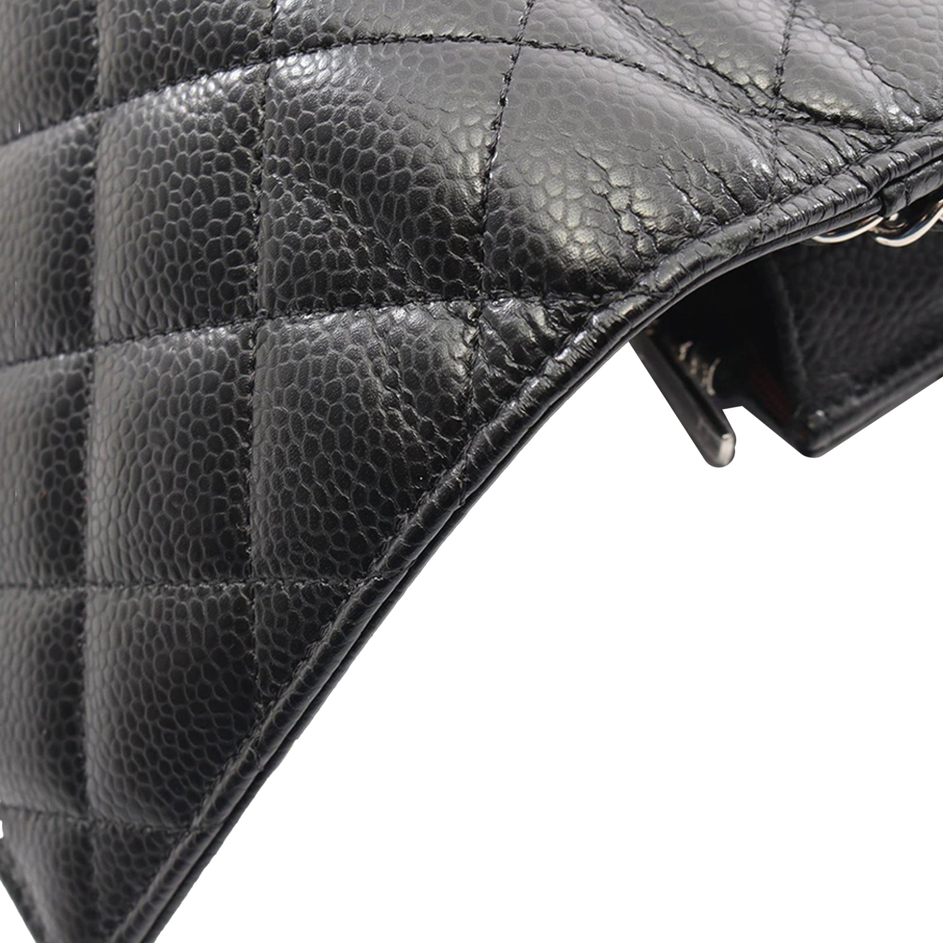 Chanel CC Quilted Caviar Wallet on Chain