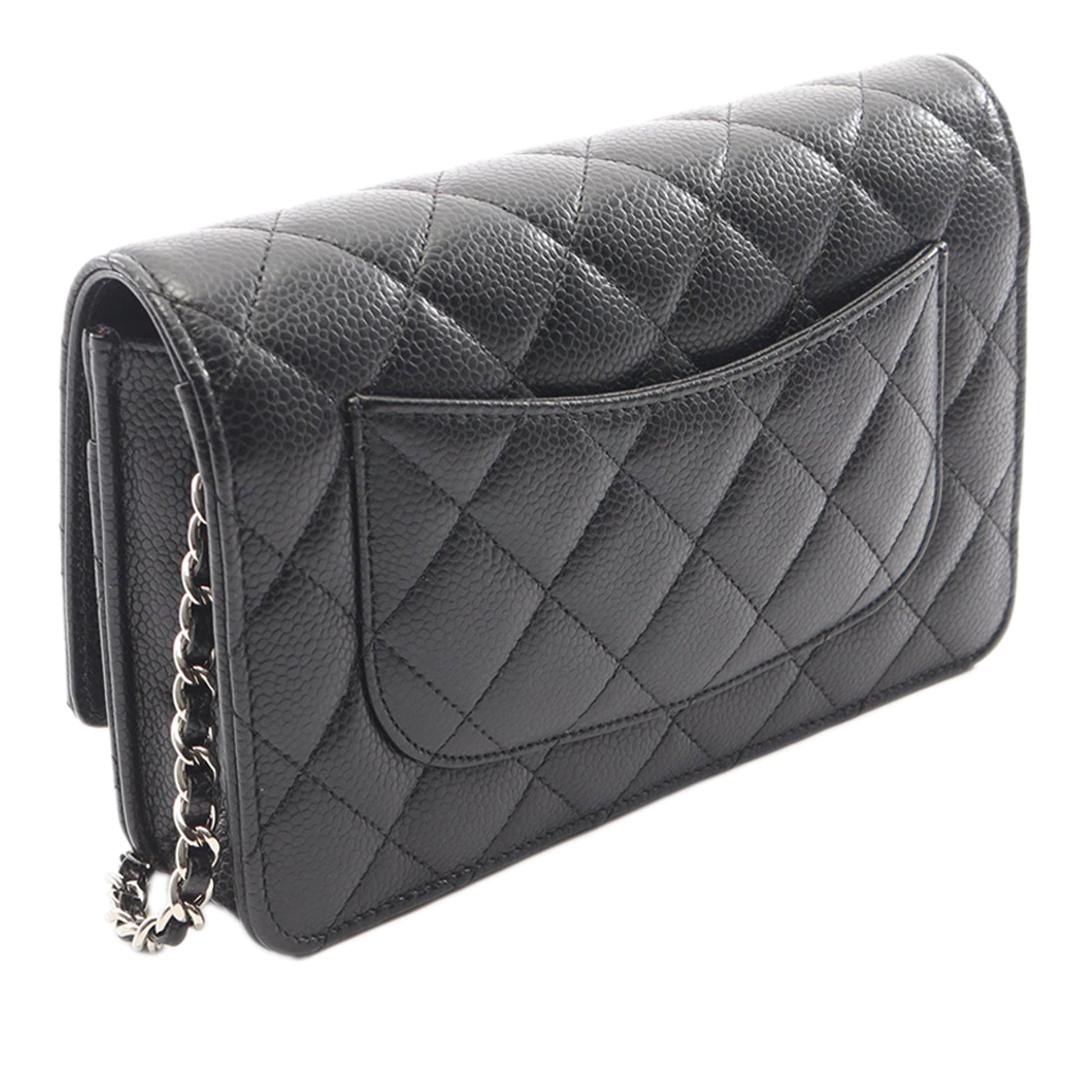 Chanel CC Quilted Caviar Wallet on Chain