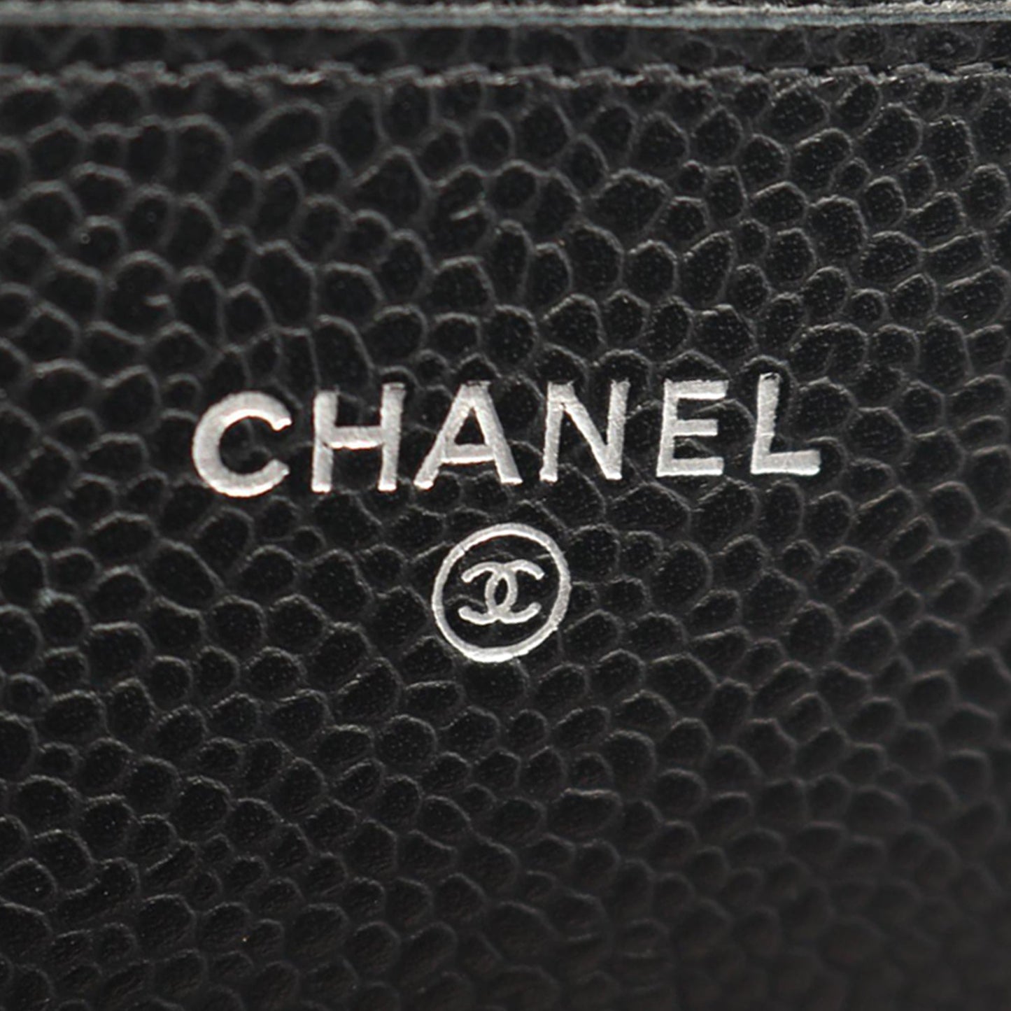 Chanel CC Quilted Caviar Wallet on Chain