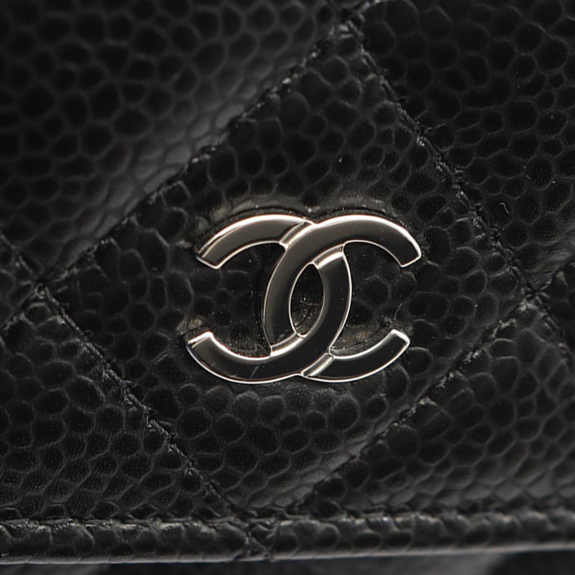 Chanel CC Quilted Caviar Wallet on Chain