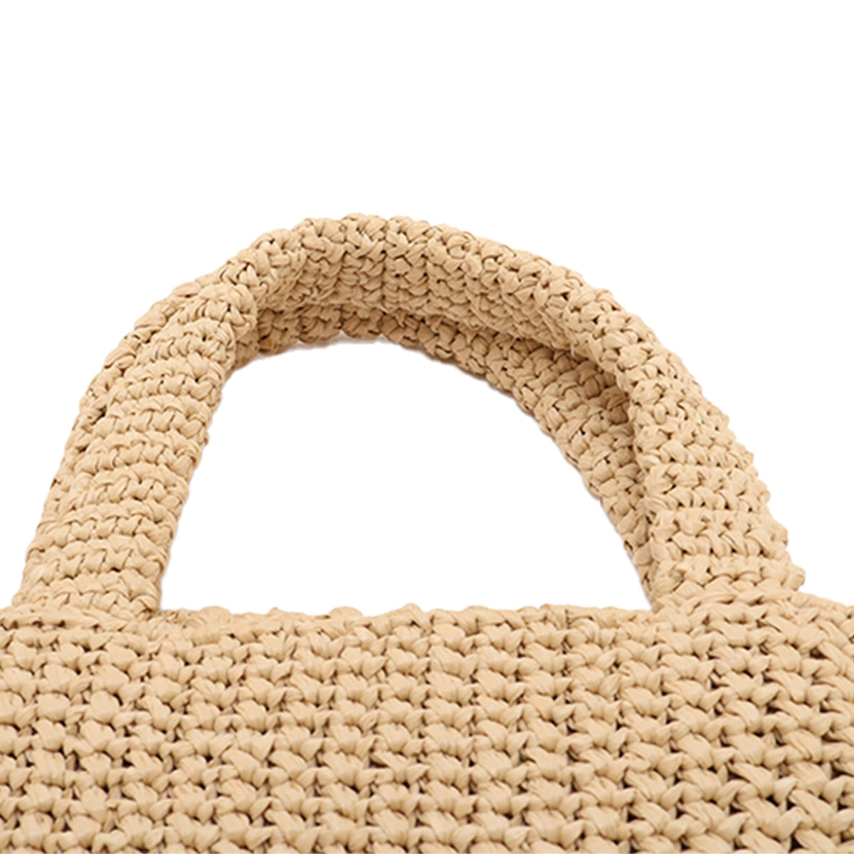 Prada Raffia Logo Tote — Beige