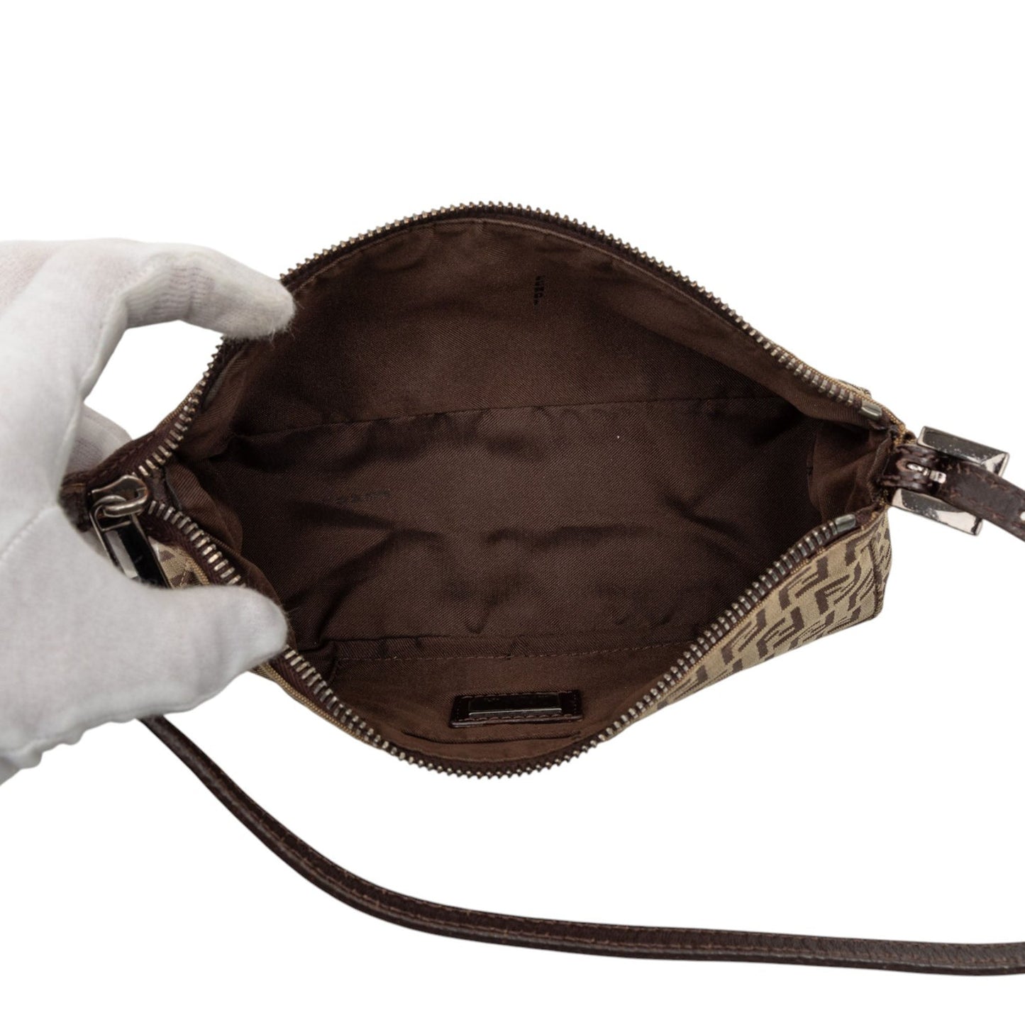 Fendi Mini Zucchino Canvas Shoulder Bag