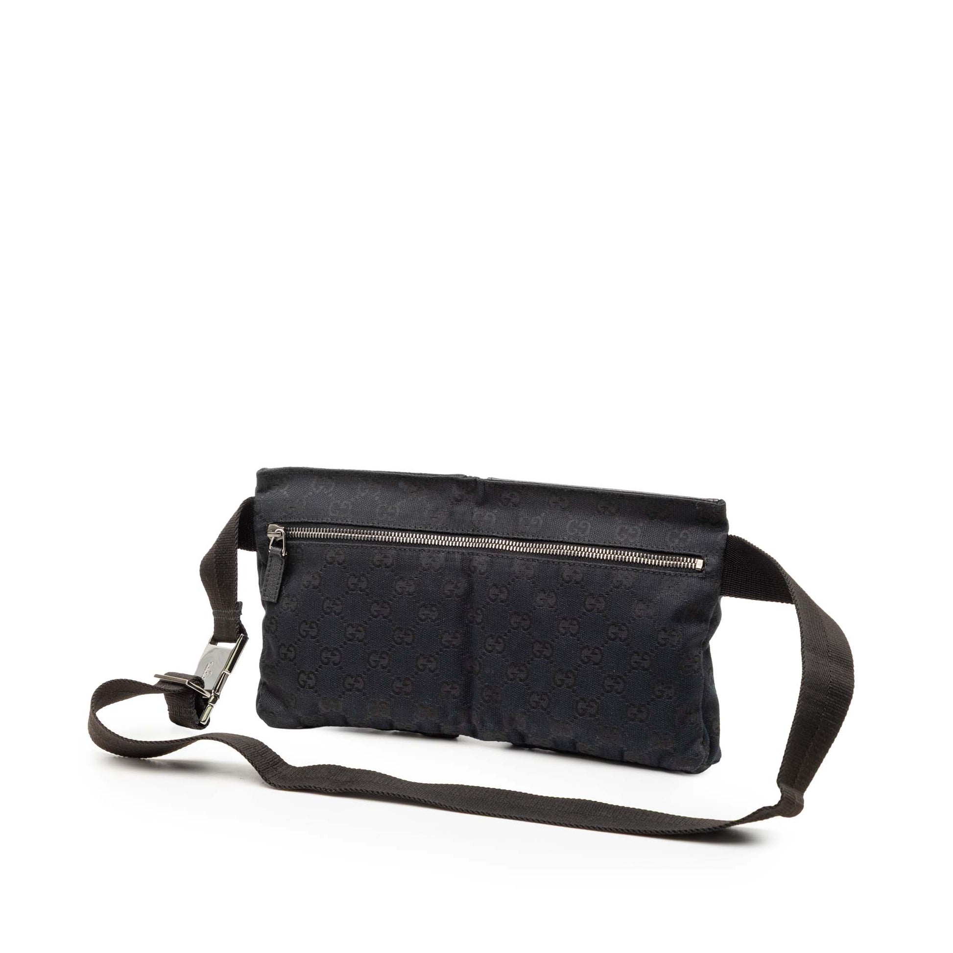 Gucci GG Canvas Double Pocket Belt Bag