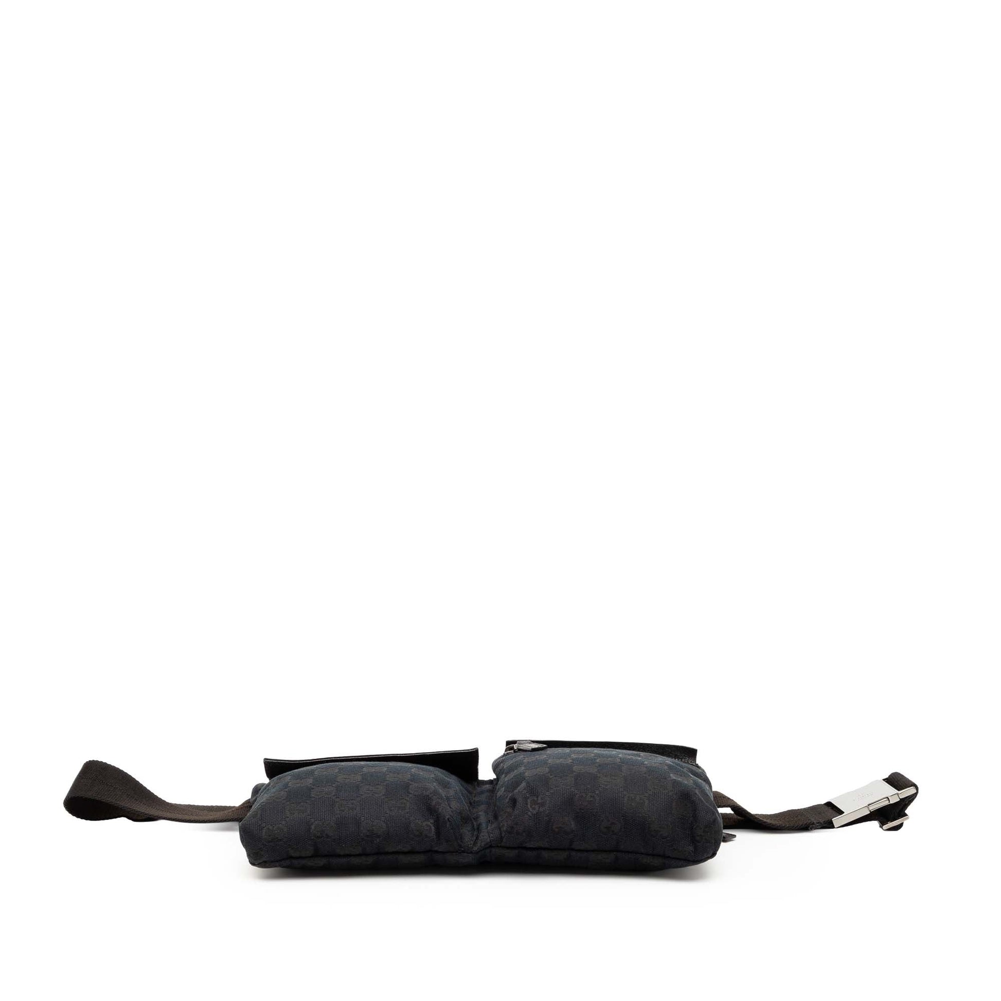 Gucci GG Canvas Double Pocket Belt Bag