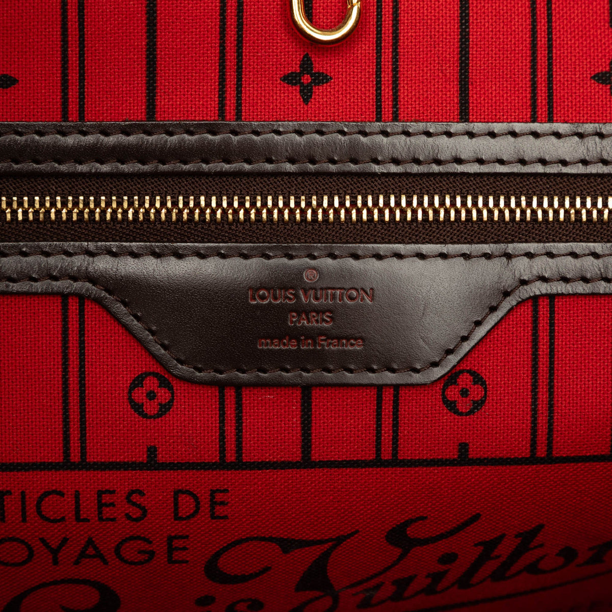Louis Vuitton Damier Ebene Neverfull MM — Brown