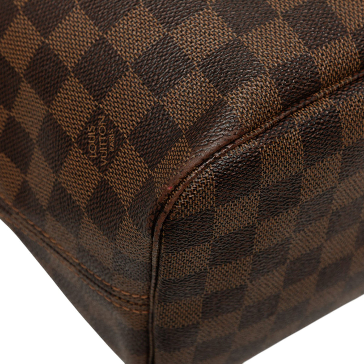 Louis Vuitton Damier Ebene Neverfull MM — Brown