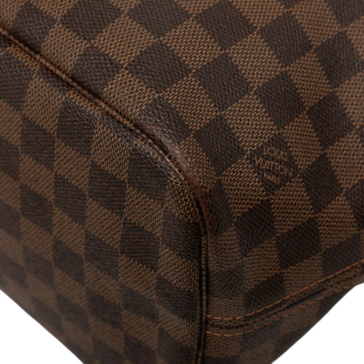 Louis Vuitton Damier Ebene Neverfull MM — Brown