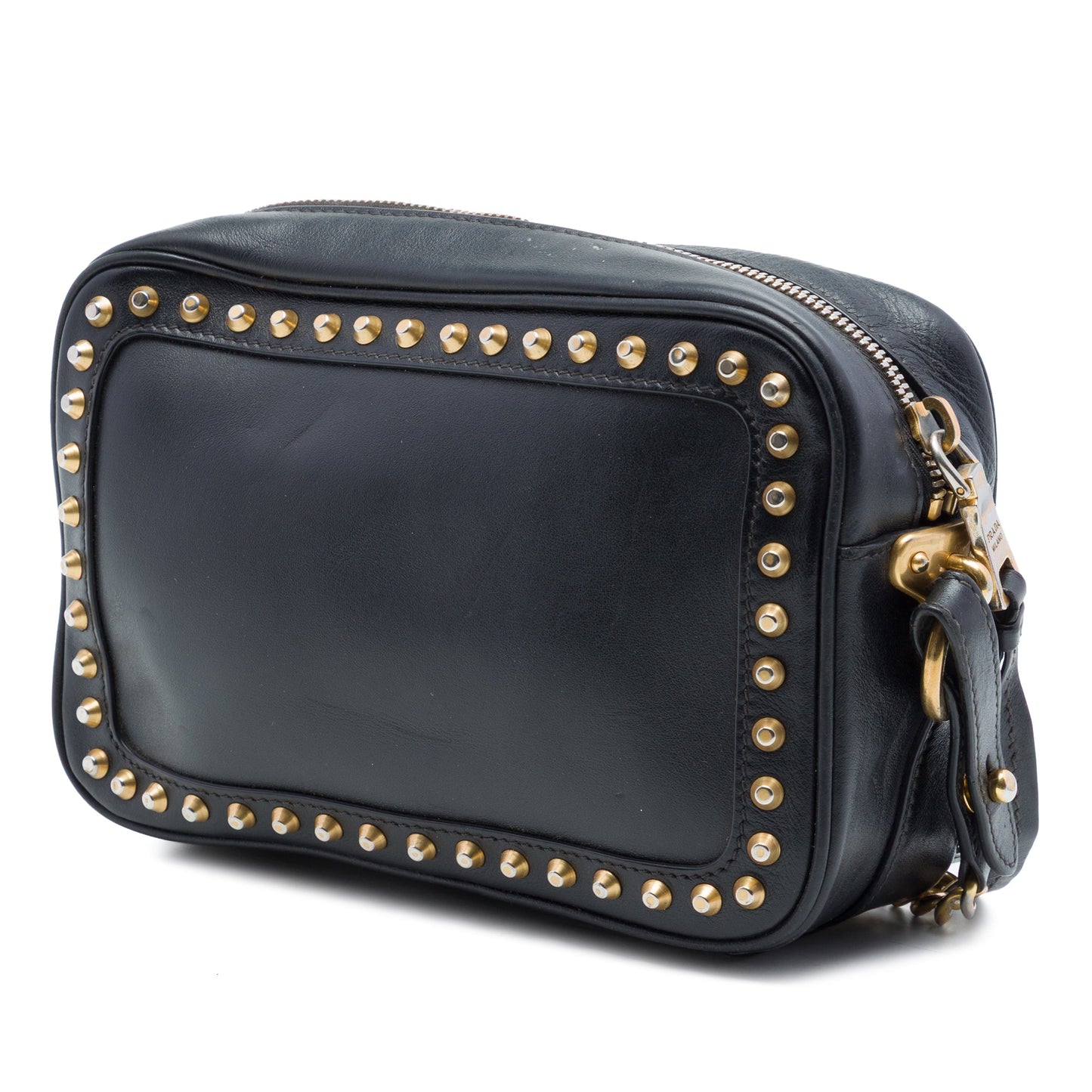 Prada City Calf Studded Camera Bag