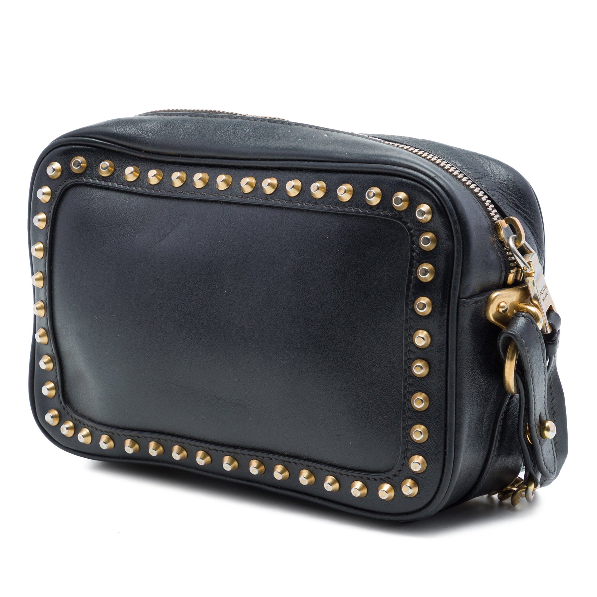 Prada City Calf Studded Camera Bag