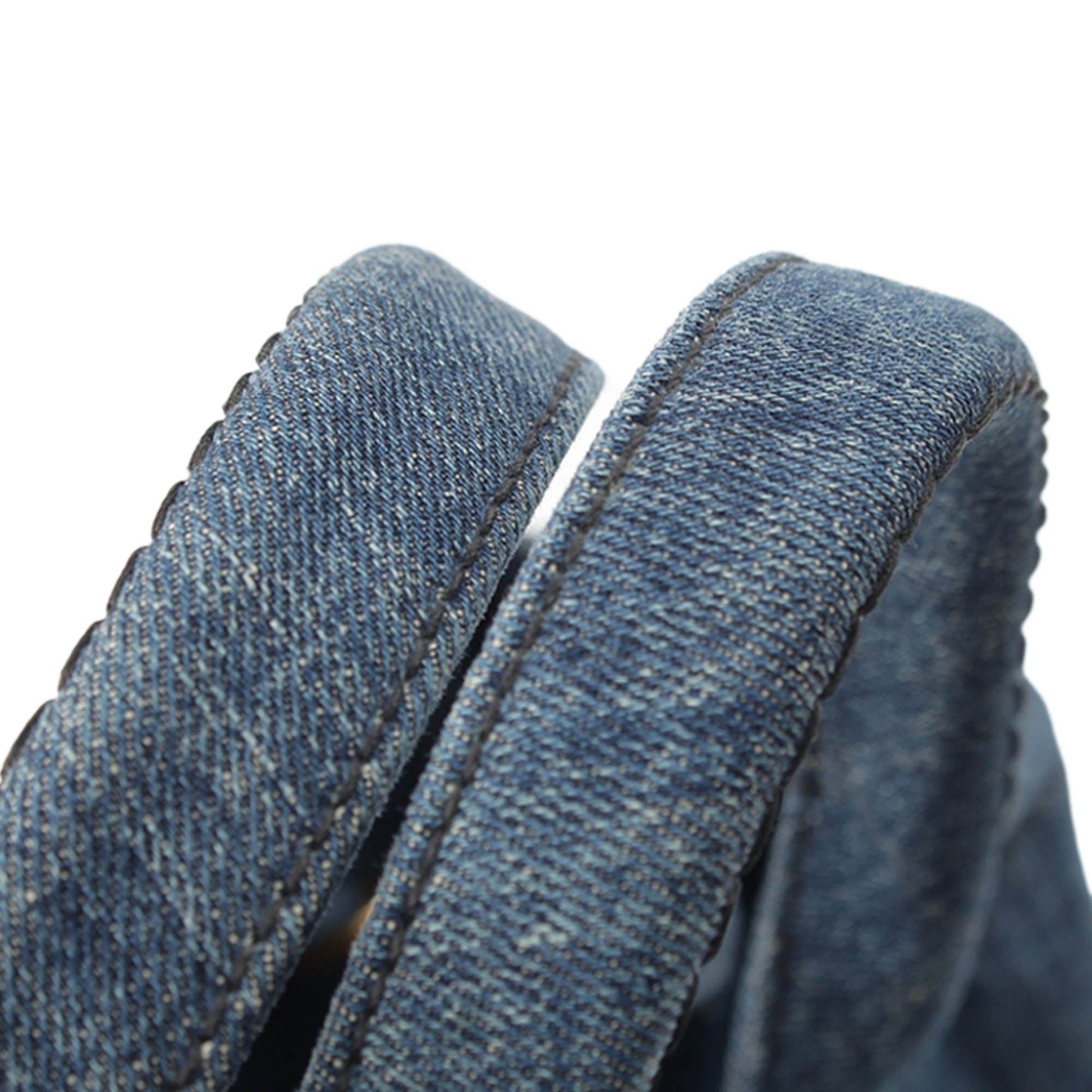 Prada Denim Canapa Logo Tote