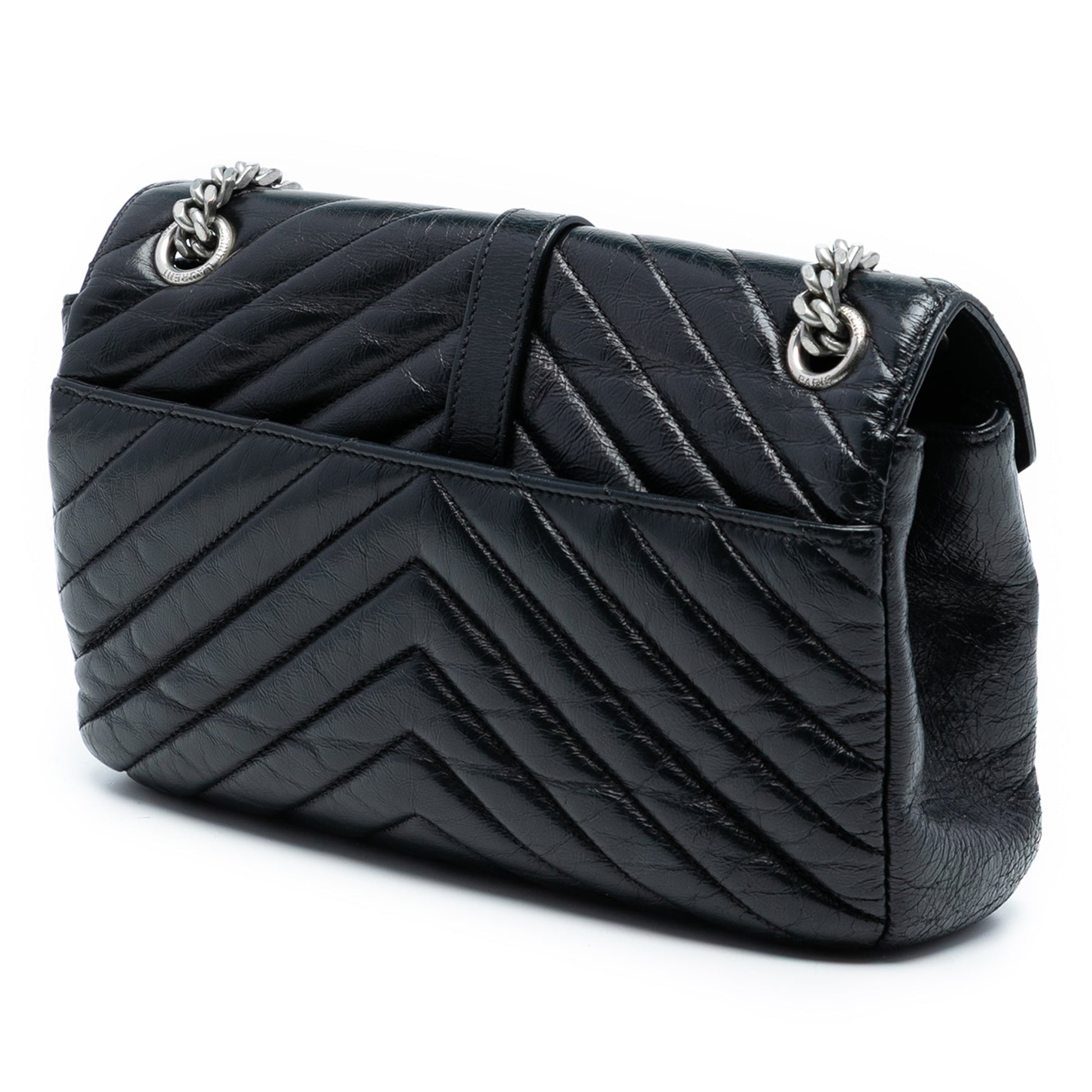 Saint Laurent Medium Crinkled Calfskin Punk Chain Bag