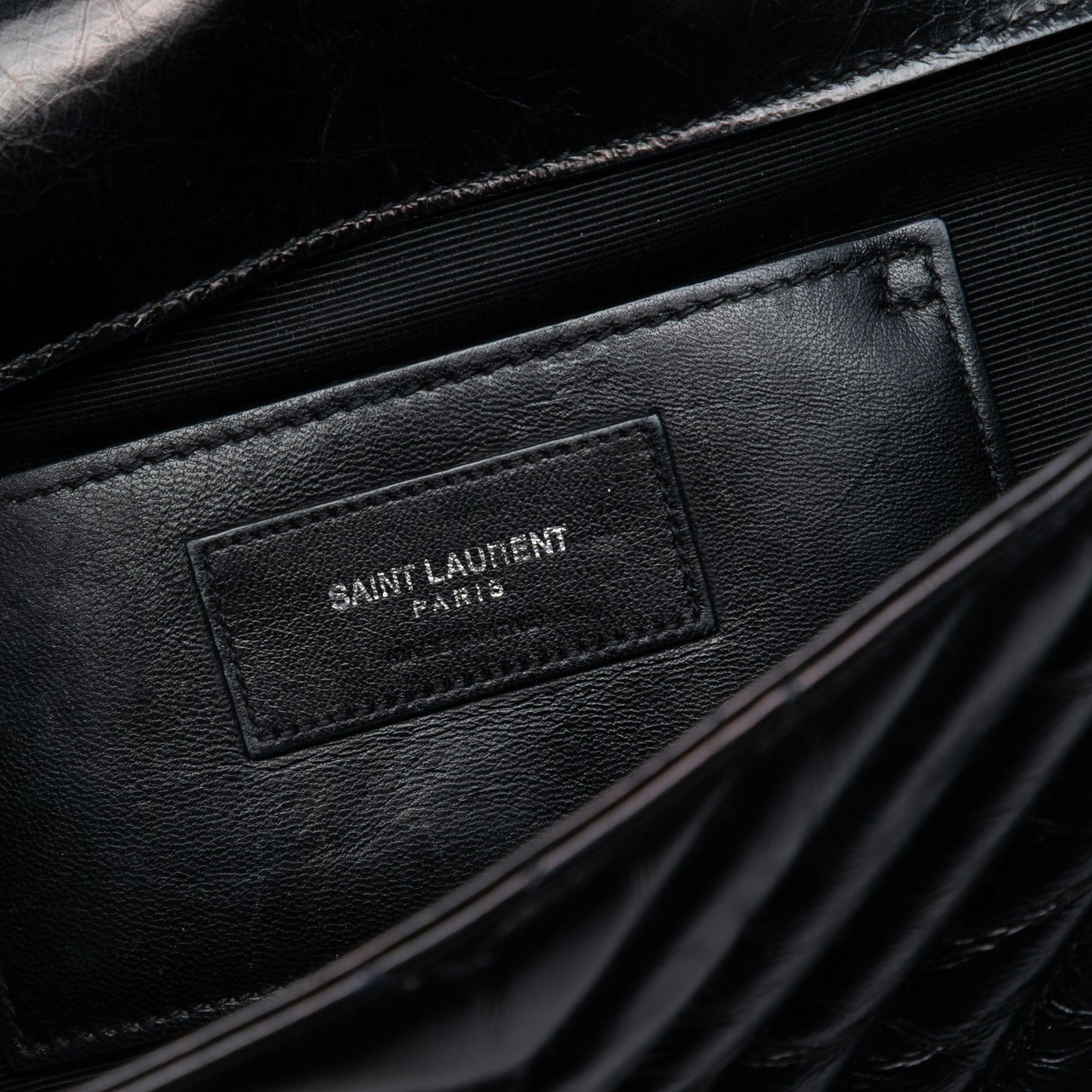 Saint Laurent Medium Crinkled Calfskin Punk Chain Bag