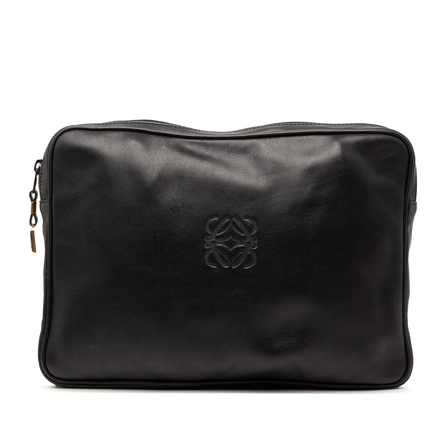 LOEWE Leather Anagram Clutch