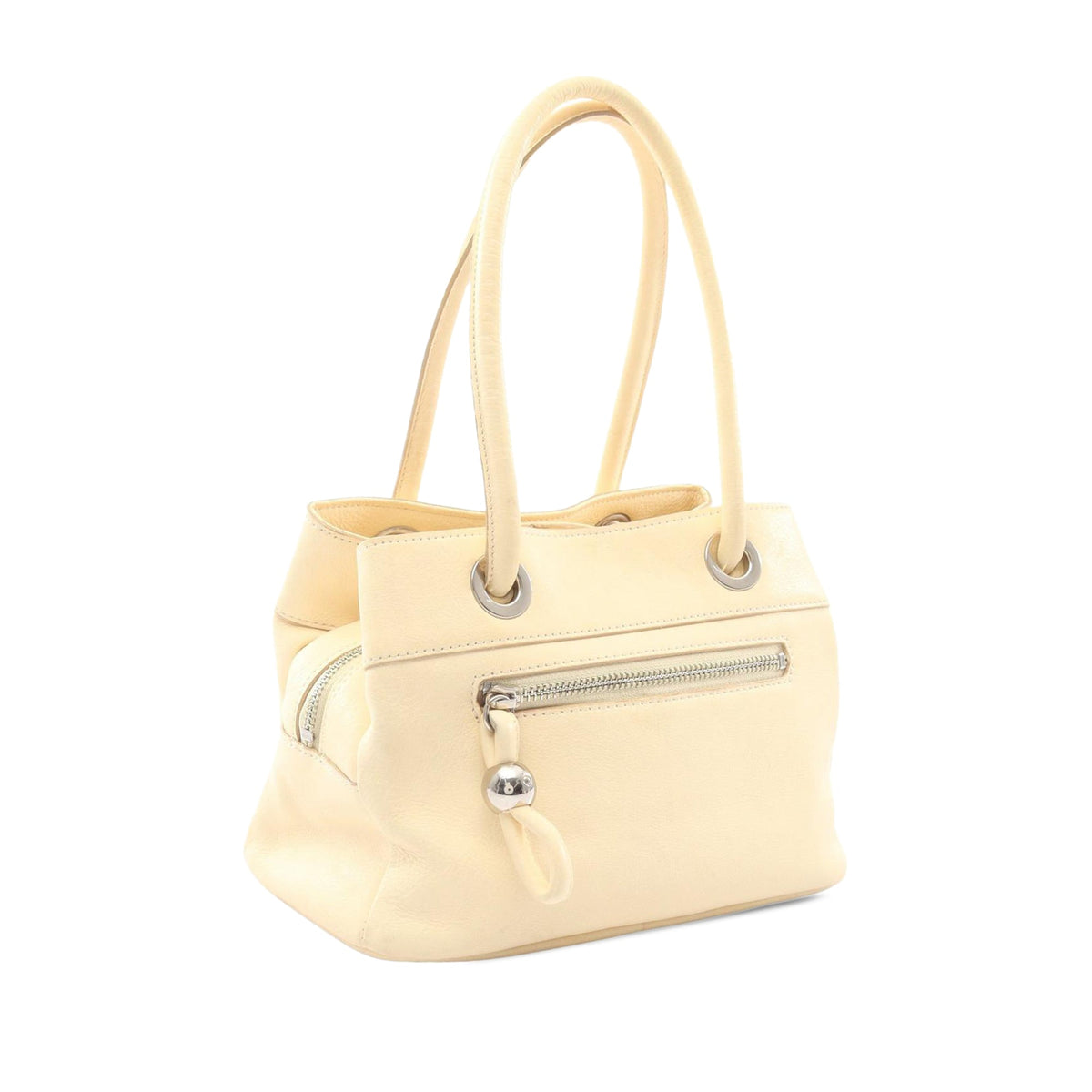 Chloé Leather Knot Handbag — Beige
