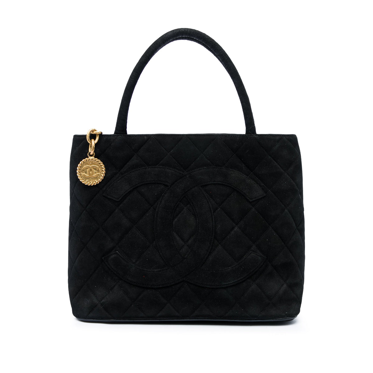 Chanel Suede Medallion Tote