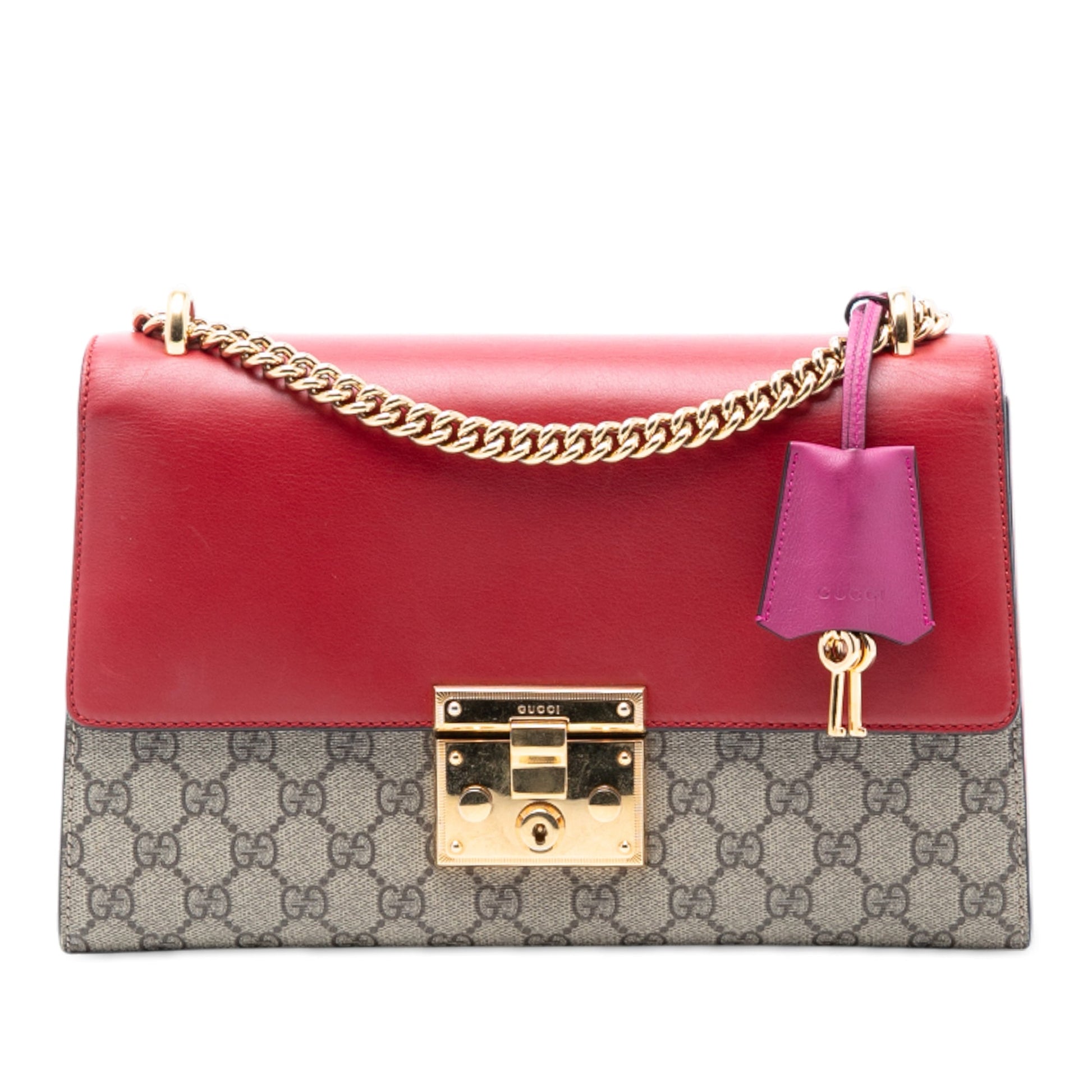 Gucci Medium GG Supreme Padlock Shoulder Bag