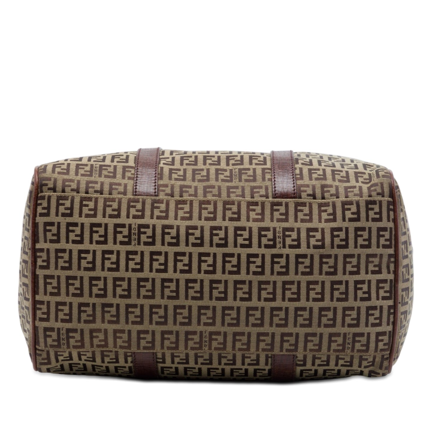 Fendi Small Zucchino Canvas Forever Bauletto Boston Bag