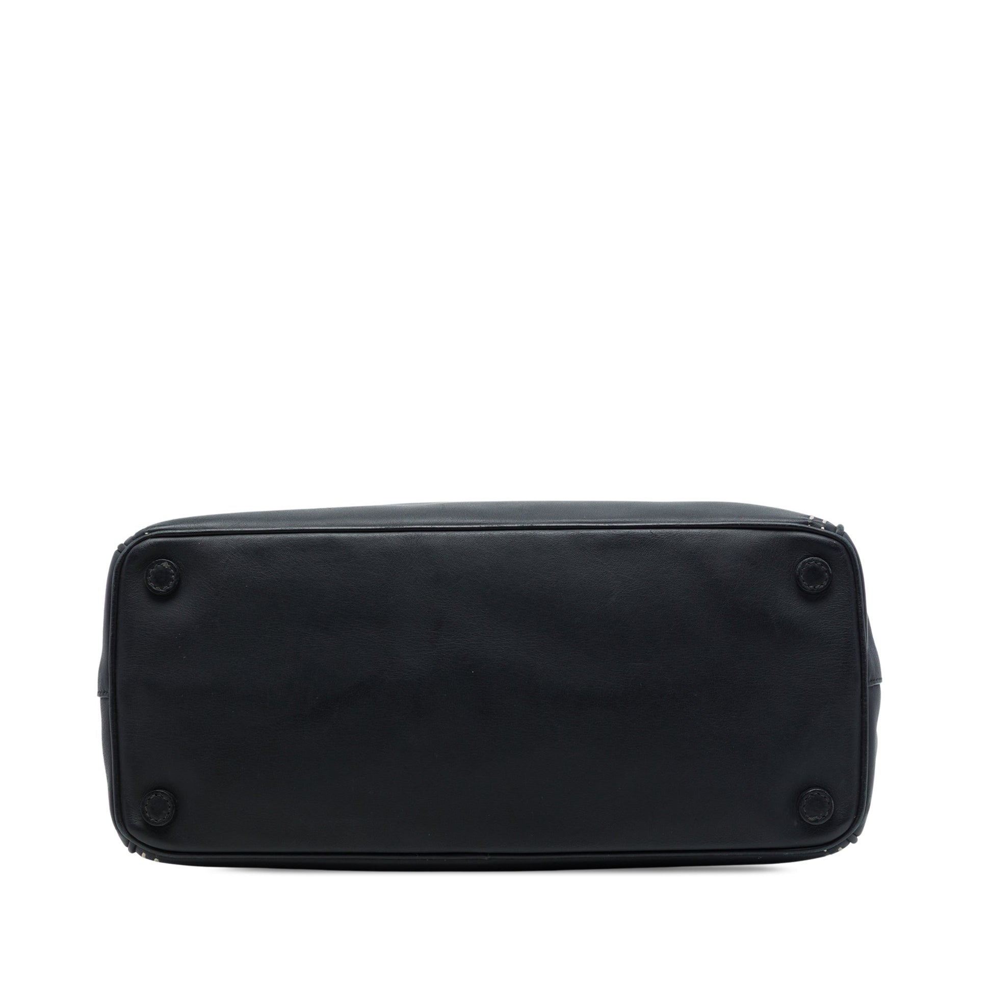 Prada Medium City Calf Hand Stitched Galleria Double Zip Satchel