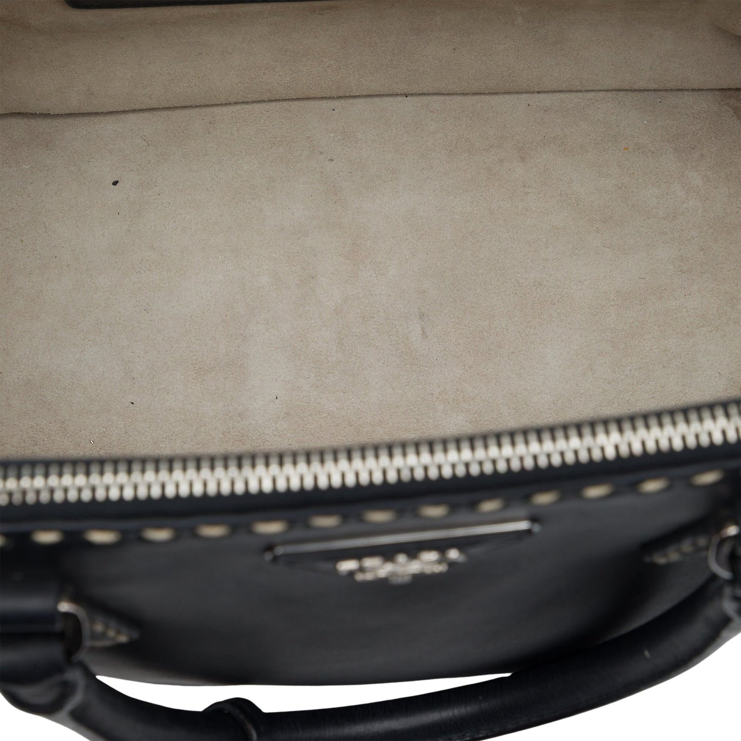 Prada Medium City Calf Hand Stitched Galleria Double Zip Satchel