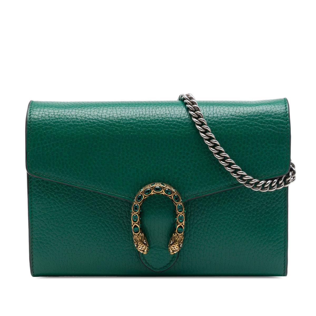 Gucci Calfskin Dionysus Wallet on Chain — Green
