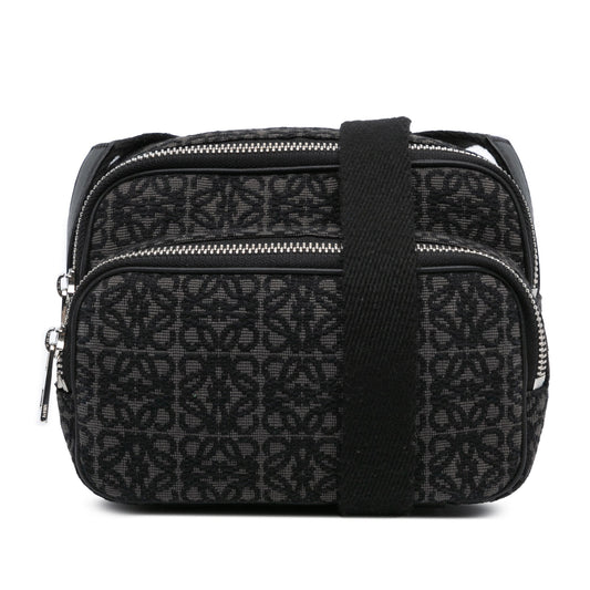 LOEWE Mini Anagram Canvas Logo Camera Bag