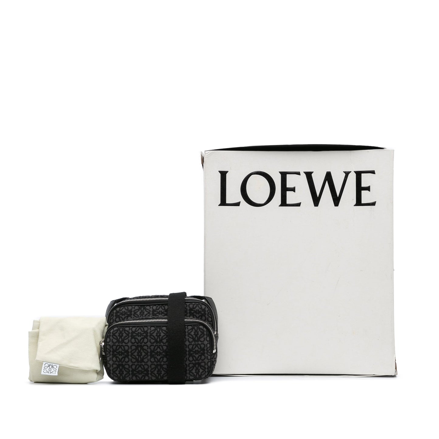 LOEWE Mini Anagram Canvas Logo Camera Bag