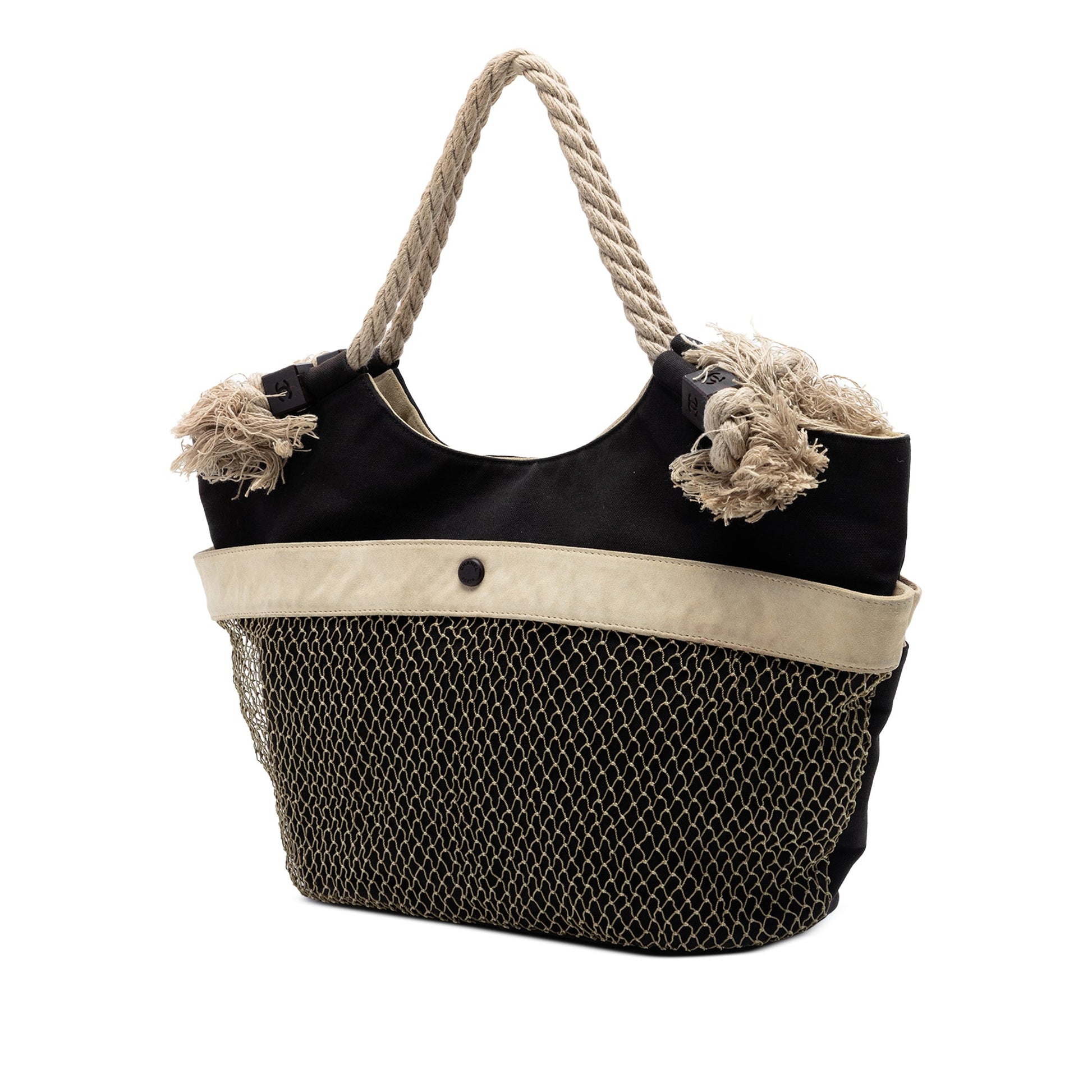 Chanel 2004 Cruise Camellia CC Clover Rope Cabas Tote